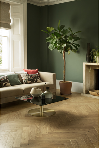 Salcombe Oak Parquet Modern Herringbone Wood Floor