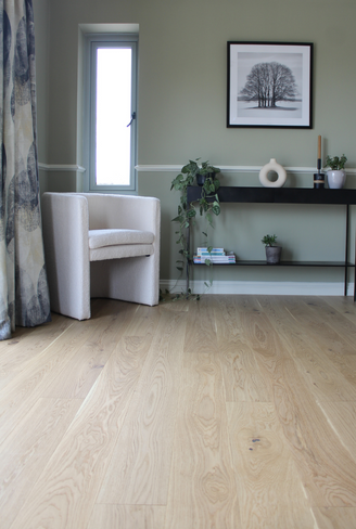 Salcombe oak wide plank engineered wood flooring